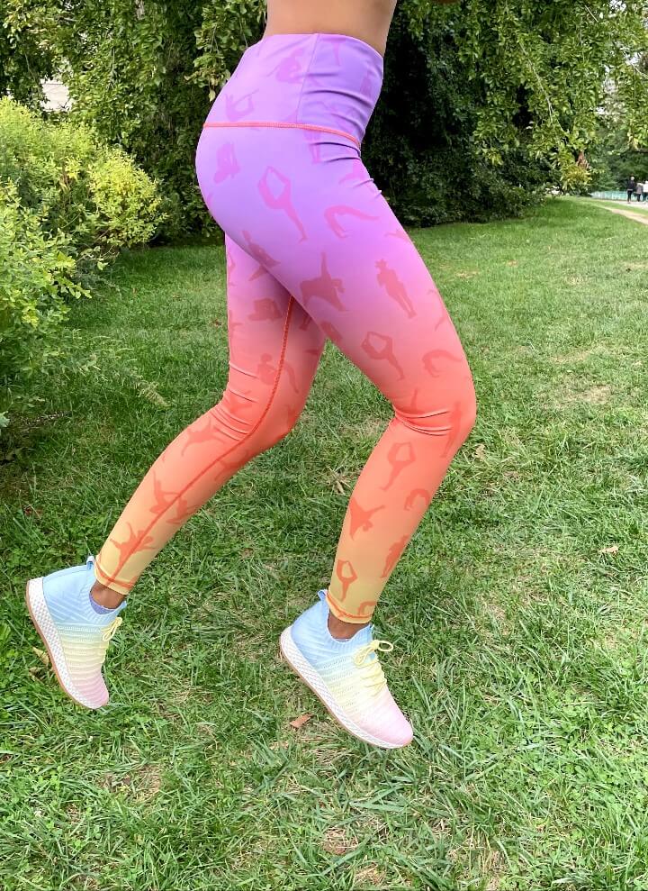 Pisces Zodiac Ombre Leggings, Gym, Fitness & Yoga Wear