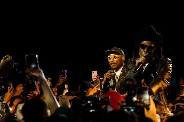 Pharrel William Mens Wear at the Louis Vuitton Show