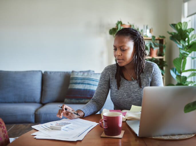 woman making plan to get out of debt