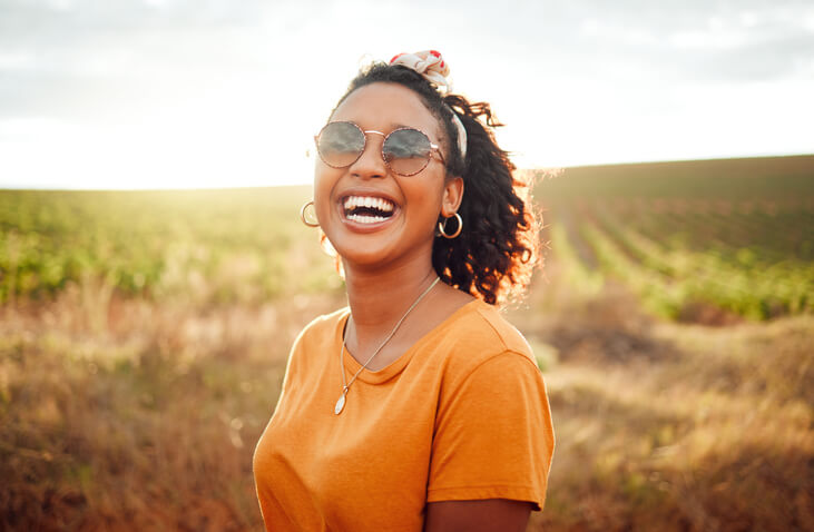 woman taking a relaxing walk