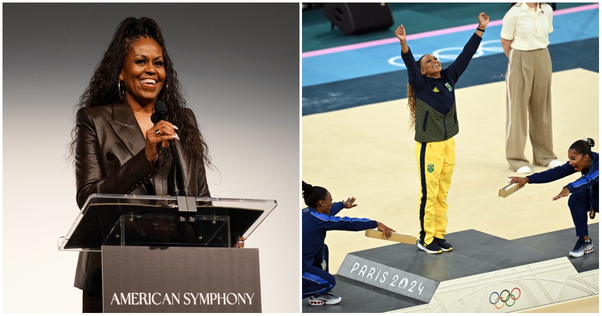 Michelle Obama Applauds Olympic Gymnasts' Show of Respect