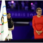 Simone Biles Olympic flag bearer